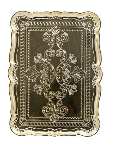 VASSOIO 130860 ORO 30X23X4CM PVC(160)