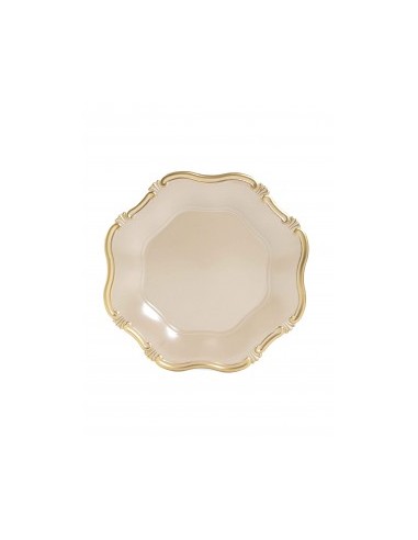 SOTTOPIATTO 128748 AVORIO/ORO 34CM PVC