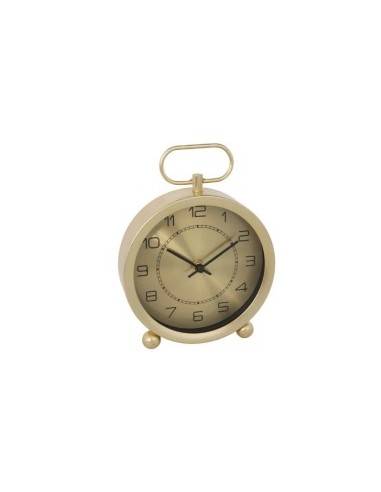 Orologio Irina 15x20cm Metallo Dorato, Elegante Design da Tavolo per Casa o Ufficio