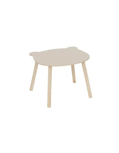 Tavolo per Bambini Douceur Beige, D60 cm, Tavolino Rotondo, Robusto e Sicuro, Ideale per Attività e Gioco