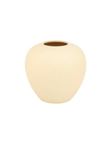 Vaso ceramica 22x22cm beige, vaso decorativo, vaso per piante, vaso elegante, vaso beige, arredamento casa