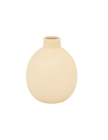 Vaso ceramica 14x18cm beige, vaso decorativo, vaso per piante, vaso beige, arredamento casa, vaso elegante, vaso in ceramica