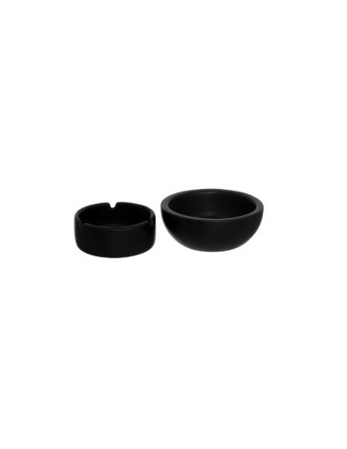 Posacenere in ceramica Olme D10cm nero, posacenere elegante, accessorio casa, posacenere ceramica, posacenere moderno