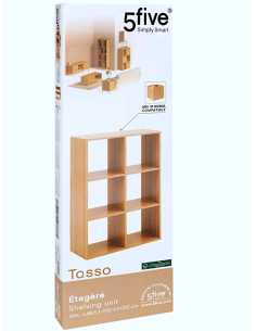 SCAFFALE 193622 TASSO 6 RIPIANI 68X32X102CM MDF