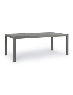 Tavolo Hilde Antracite, alluminio verniciato,  gambe da assemblare, tavolo allungabile 200/300x100 cm