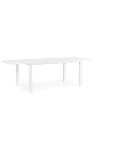 Tavolo alluminio Hilde 160-240x90 bianco, tavolo allungabile, tavolo  moderno