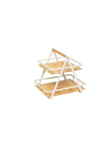 MENSOLA 190114A ORDERA 2 LIVELLI BEIGE BAMBOO/METALLO